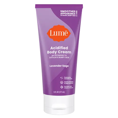 Lume Acidified Body Cream Lotion - Exfoliating Bump Skin - Hydrating Formula for Daily Comfort
