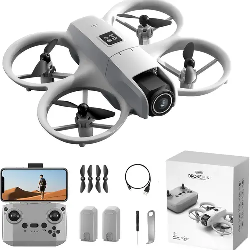 Deerc Mini RC Quadcopter Drone with HD Camera - 360° Rolling, 1-Key Takeoff/Landing, Headless Mode, Adjustable, Under 249g Lightweight, 2 Batteries, SD Card Compatible, Outdoor Gadgets, Teen Boy Gift, Casual Spring Gift