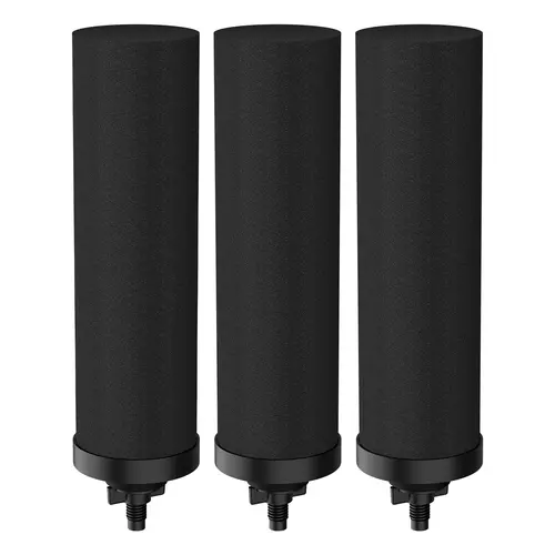 Membrane Solutions U3P Original Replacement Filters Set - 3-Pack Activated Carbon, Sediment Carbon & Purifier Elements for UV Countertop Gravity Water Filter Dispenser, Suitable for Family of 4, Sediment Carbon Filter