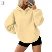 AUTOMET Women's Essential Hoodie - Fashion Apparel, Oversize Minimalist Long Sleeve Cotton Fleece Polyester Tops for Women, Baggy Chic Pocket Casual Fall Everyday Wear Sweatshirts