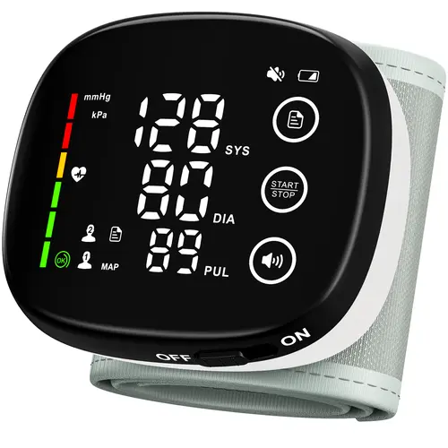 Ziqing Portable Rechargeable Battery Digital Blood Pressure Monitor Kit (Cuff Size Var), LED Backlit Display, Voice Broadcast, 240-Memory Storage, Adjustable Cuff, 2 User Storage, BP+HR Detect, Carrying Case (Home Supplies, Party Gift Option)