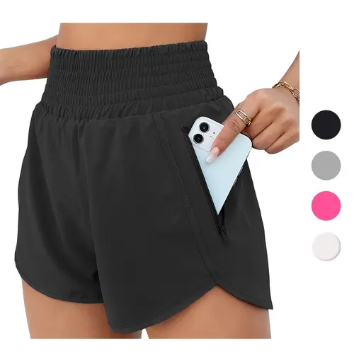 BMJL Women's Athletic Shorts High Waisted Running Shorts Pocket Sporty Shorts Gym Elastic Workout Shorts #SwimWeek #Summervibes