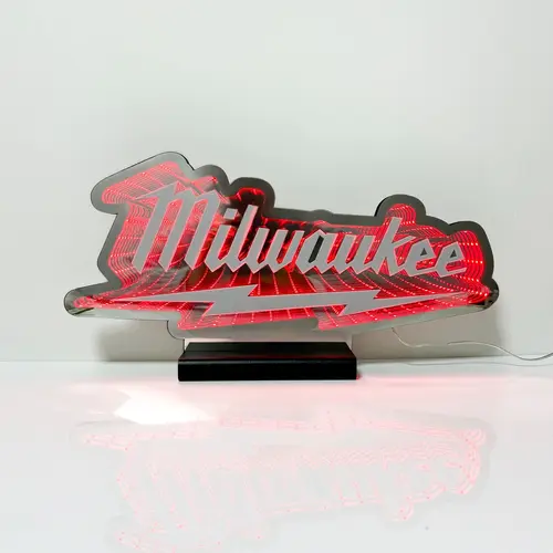 Milwaukee Infinite Mirror Neon Lights 3D Endless Illusion Tunnel Lights Unique home decor gifts Mirror Neon Sign Decorative Neon Light
