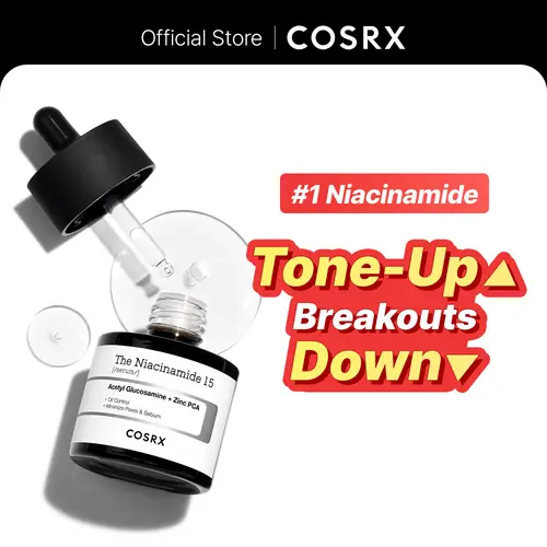 [COSRX Official] The Niacinamide 15 Serum 20ml - Brightening Single Item Skincare Essence for Oily Skin, Pore Reduction, Texture Refinement, Korean Glass Skin, Dark Spot Fading, Enhanced Tone