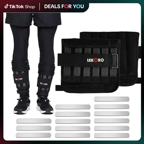 LEKARO Adjustable Removable Wrist & Ankle Weights 1 Pair - Moisture-Resistant Home Workout Gear, Gym Workout Strength Training Equipment, Portable Muscle Exercise Gear for Men & Women