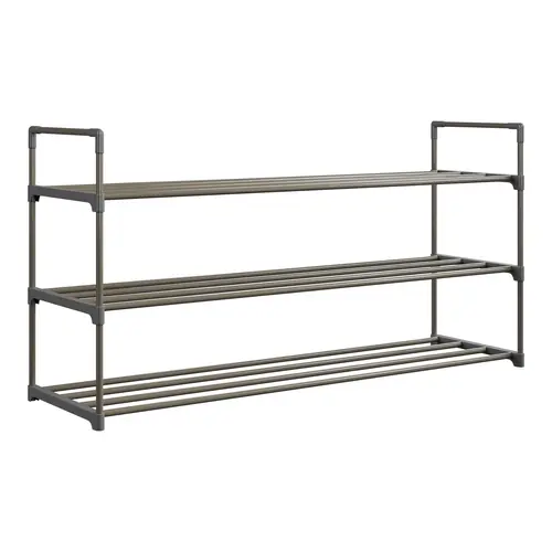 Home-Complete Shoe Storage Rack 3-Tier Shoe Organizer