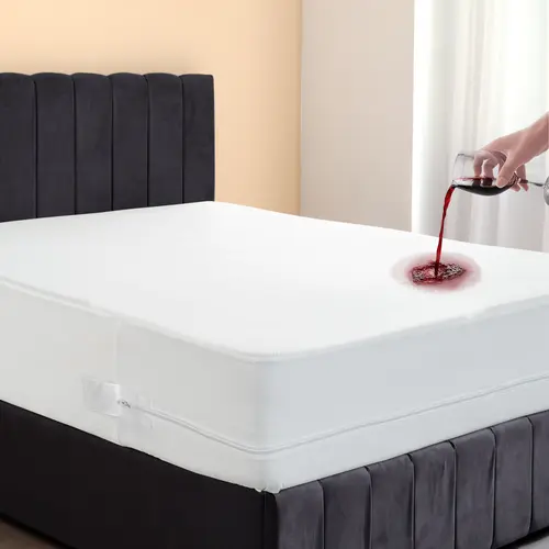 LDC LUX DECOR COLLECTION Zippered Mattress Encasement - 100% Polyester, Waterproof, Bed Bug Proof, Hypoallergenic 6-Sided Cooling Mattress Protector, Wrinkle Resistant, Fits Twin XL (39x75 inches), Cal King Sizes