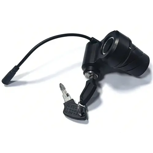 EOEOTWO-E01 48V Electric Bike Throttle Grip & Key, Ride-On Ebike Accessory with Adjustable Speed, Accurate Regulation, Anti-Slip, Wear-Resistant, Easy Handlebar Direct Installation, Urban Commuting Fit