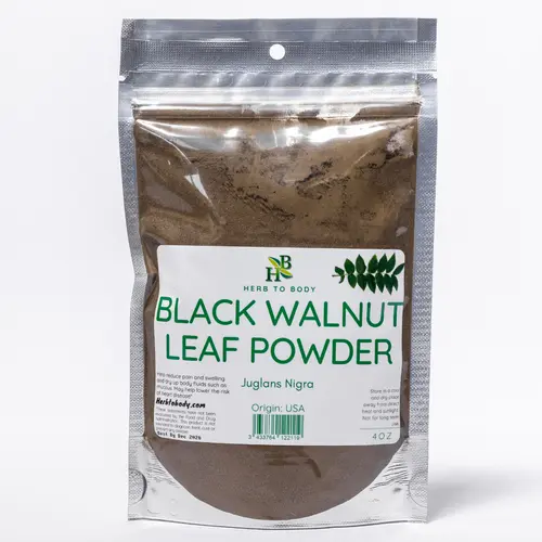 Black Walnut Leaf Powder - 4 oz & 1 lb (16 oz) | Finely Milled Herbal Drink Mix for Nutritional Wellness Support | Herb To Body