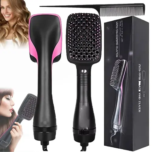2-in-1 Plastic Comb-Hair Dryer, Anti-Frizz Durable Hot Air Brush with Blowout Hair & Frizz Reduction, Multifunctional Fast-Drying Hairstyling Tool for Back-to-School Beauty & Personal Care Needs