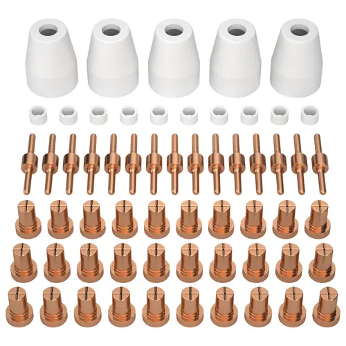ARCCAPTAIN PT31 Industrial-Quality Plasma Cutting Consumables (60PCS/110PCS) - Electrodes, Nozzles, Shield Cups, Swirl Baffles - Fits CUT-40, CUT-50, CT-312 Torches (PT-31, JG-40, LG-40) - Welding Machine Accessories, Father's Day Gift toolupgrade