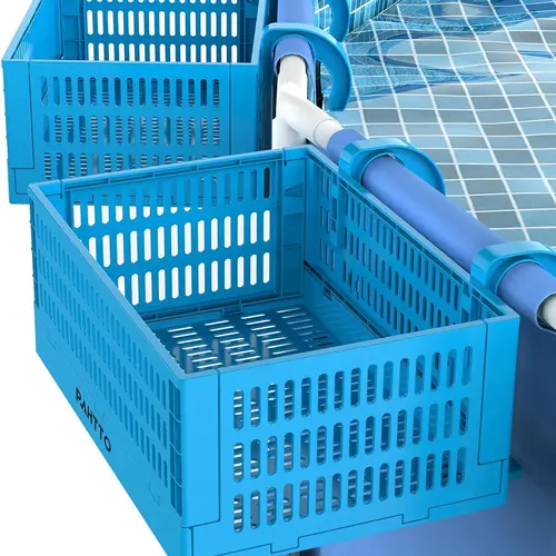 Poolside Storage Basket, Summer Foldable Above Ground Pool Storage Basket for Pool Toys, Towels, Beverages, Poolside Storage Box, Above Ground Pool Pool Accessories, Organiser Adjustable Cabinet Hollow