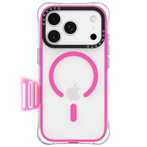 ORNARTO Diamond Air MagSafe Phone Case for iPhone 17,16,15 Series - Military-Grade Drop Protection Cover with Built-In Air Transparent Backplate, Shockproof Mobile Phone Accessories