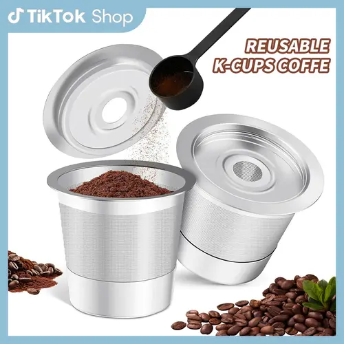 2-Pack Silicone-Sealed Stainless Steel Refillable Pods for Keurig 1.0: Permanent, Eco-Friendly Coffee Filters for Keurig 1.0 Brewers