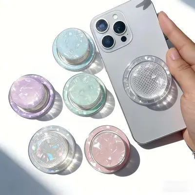 1/3/6pcs-Reusable MagSafe Magnetic Airbag Phone Holder, Colorful Seashell Paper Design with Aesthetic Instagram-Worthy Shell Pattern, Strong Grip & Stable Stand for Smartphones, Cute Accessory for Daily Use-MM