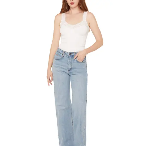 Kimes Ranch Women's Women'S Light Wash Zoey High Rise Wide Denim Jeans - Wje0000027-Bl035