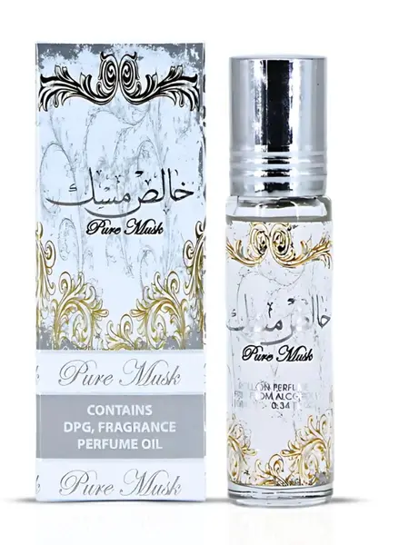 Ard Al Zaafaran Pure Musk Roll-On Body Perfume Oil, 10ML (0.34 OZ) - Unisex Aromatic Scent Mini Toiletries for Purse, Beauty & Personal Care
