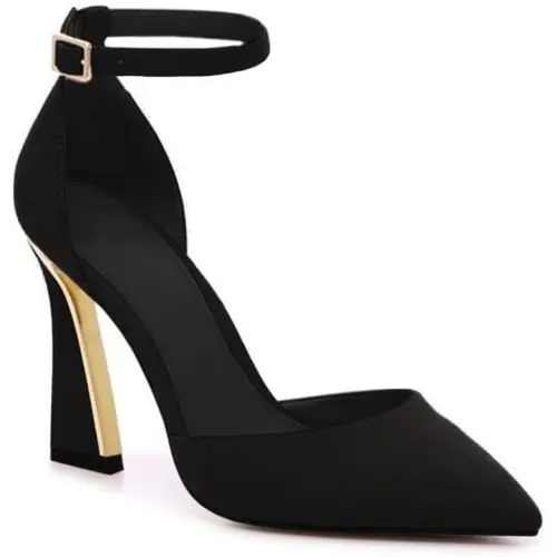 Coutgo Women's Classy Stylish D'Orsay Pumps - Elegant Stilettos with Pointed Toe, Ankle Strap Buckle, Formal Wear Shoes for Women for Formal Parties, Club Wear, High Heels, Heels For Women