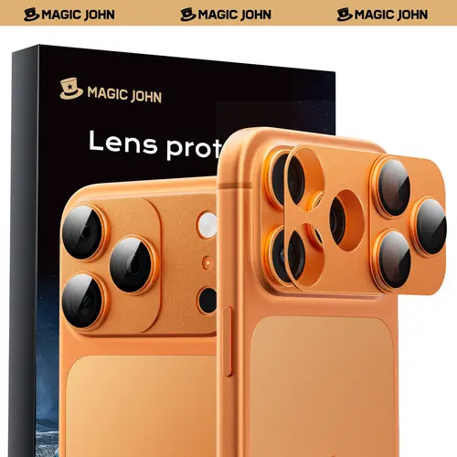 New-MAGIC JOHN Magnetic Lens Protector for iPhone 17 Pro/Max – 99% Transparency, Original HD Clarity, Scratch-Resistant, Durable, Magnetic Design for Easy Installation & Removal,back to school,back to school haul