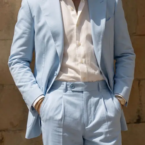 Men's 2-Piece Linen Suit Summer Wedding Formal Party Event Tuxedo Elegant Casual Business Formal Wear SpringStatements Modern Style Long Sleeve