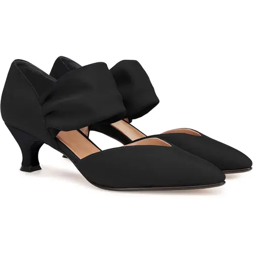 Coutgo Women's D'Orsay Kitten Heels with Ankle Strap - Pointed Toe Pumps for Business, Casual & Wedding Wear, Heels For Women, Slip On, Shoes For Women, Minimalist