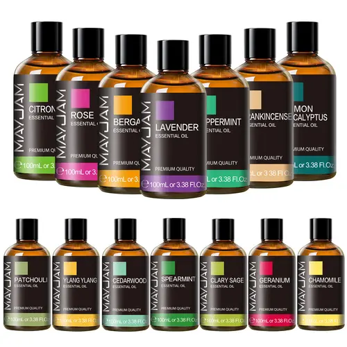 MAYJAM 100ML Amber Bottle Scented Aroma Oil - Alcohol-Free Concentrated Liquid, Lavender & Sandalwood Scents, for DIY Soap & Candle, Home Fragrance, Personal Care, Essential Oil Aromatizer Use (Thoughtful Birthday Gift with Elegant Set Feel)