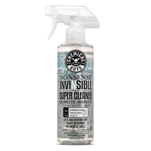 Chemical Guys All-Purpose Car Cleaning Solution- Liquid Bottle, Colorless Odorless Dilutable Upholstery Cleaner & Degreaser, Streak-Free Residue-Free Stain Remover for Automotive Interior-Exterior Fabric, Leather, Plastic, Vinyl, Rubber Detailing