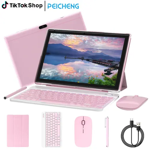 【SummerWins】10.1-inch Android 16 Tablet, 6GB physical RAM, 128GB ROM (1TB Expandable Max), Octa-Core, 2.2GHz, Dual Cameras 2MP+8MP, 6000mAh Battery, All-in-One with Keyboard, Mouse, Stylus, Case & Cable, DealsforYouDays