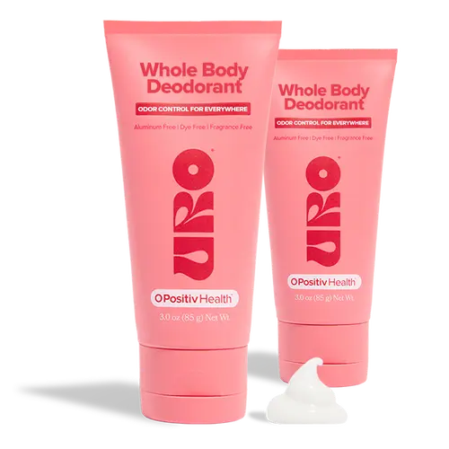 URO Whole Body Deodorant - 2 Tubes - Hypoallergenic, unscented, aluminum-free cream deodorant