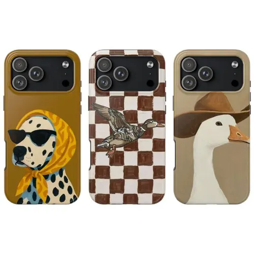 Protective Durable Polycarbonate Shockproof Hybrid Smartphone Case - Slim Fit, Lightweight Multi-Model Cover with Retro Prints, Cute Western Art for iPhone 11-17, SE, Samsung Galaxy Series, Back-to-School Cellphone Accessory Gift
