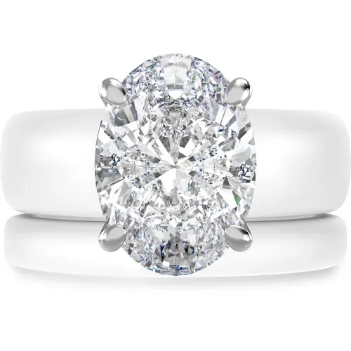 Rinfit Silicone Rings for Women with 11x8mm Oval Cut CZ Stone and a Thin Stackable Band, Silicone Engagement Ring and Wedding Ring Set for Her, Flexible for Work, Gym, Pregnancy, Travel and Everyday Wear, Patented Design