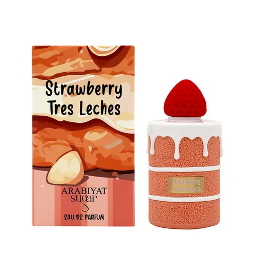 Arabiyat Sugar Strawberry Tres Leches Eau de Parfum - Gourmand Floral Perfume for Women with Creamy Vanilla, Caramel & Marshmallow Notes, 3.4 fl oz, Floral Eau Perfume, Strawberry Scent, Single Item, Deep Floral Perfume sohochic