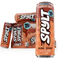 SPYLT High Protein Drink, Caffeinated Chocolate Milk - Chocolate | Workout Recovery & Energy Boost | Sugar Free, Lactose Free | Ready-to-Drink, 12-Pack Beverage - PACKAGING MAY VARY