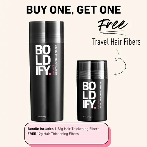 Buy 1 Get 1 Free Hair Thickening Fibers (56g + 12g Free) - Plant-Based Unscented Haircare Root Cover Up Powder for Thinning Hair, Bald Spots, Fuller Look & Hairline Enhancement