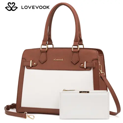LOVEVOOK Modern Small Tote Bag Set for Women, Multi-Functional Large Capacity Shoulder Bag with Separate Coin Purse.