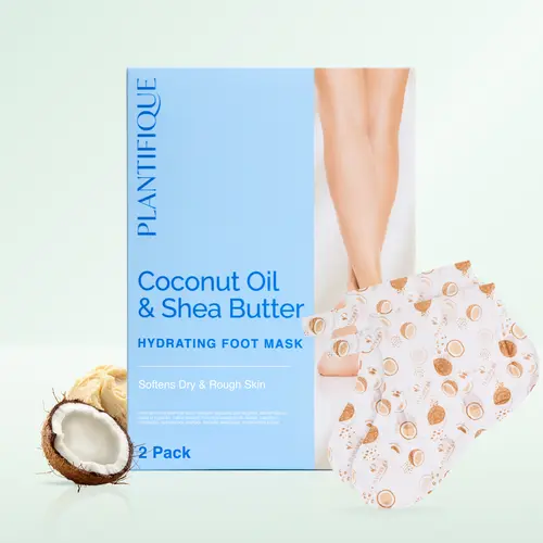 [PLANTIFIQUE Official Shop] Foot Moisturiser Socks - Kbeauty Korean Skincare Foot Masks with Shea Butter, Avocado Extract, Urea, Glycerin - Repair Dry Rough Skin, Soften Heels, Hydrate, Nourish for Adults