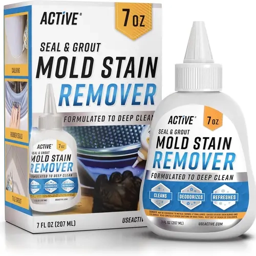 ACTIVE Mold Stain Remover Gel Cleaner Heavy Duty Stain Cleaner for Front Loader Washing Machine Seal, Bathroom Grout, Shower, Caulk - Front Load Washer Cleaning Solution - 7 Fl Oz