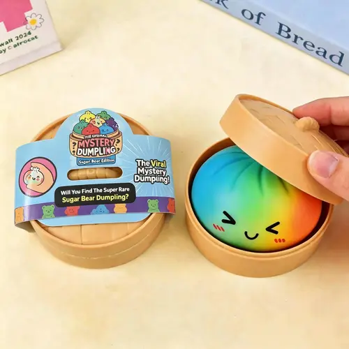 Expressive Big Dumpling Squishy - Blind Box, Bun Fidget Toy, Soft TPR Material, Stress Relief, Unboxing Surprise, Random Style per Pack.Valentine's Day and Easter gifts, suitable for children to exchange gifts
