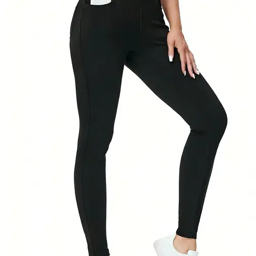 Women's High-Waisted Stretchy Soft Belt Pocket Nine-Point Pants Slim-Fitting Daily Cycling Wear Sweatpants for Comfort and Style summerwins,travel essentials,camping essentials tiktokshopbacktoschool,back to school,back to school haul