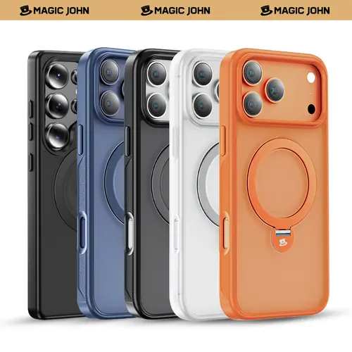 MAGIC JOHN 360 Degrees Rotating Magnetic Stand Phone Case for iPhone and SamSung summerwins