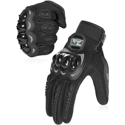 Summer Motorcycle Sports Gloves - Breathable Soft Durable Fibers, Hard Knuckle, Touch Screen, Tactical Outdoor Activity Gloves for Dirt Bike Riders