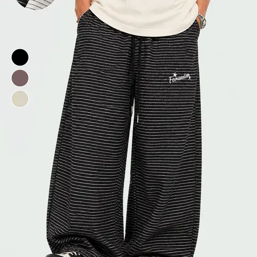TELLFUN Men's Baggy Sweatpants - Unisex Fit, Comfortable Everyday Bottom, Elegant Trouser, Available in Black, Red, Gray