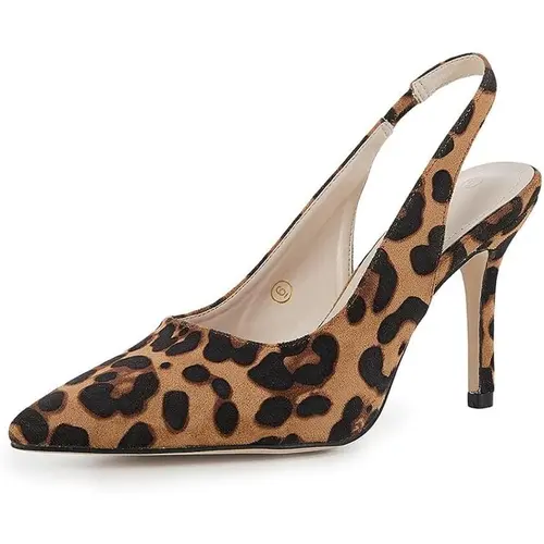Coutgo Women's Soft Breathable Backless Pointed Toe Stiletto Slingback High Heels - Slip-on Heels for Women, Office, Party Evening Wear Sandals, Shoes, Women's Sandals,back to school,back to school haul