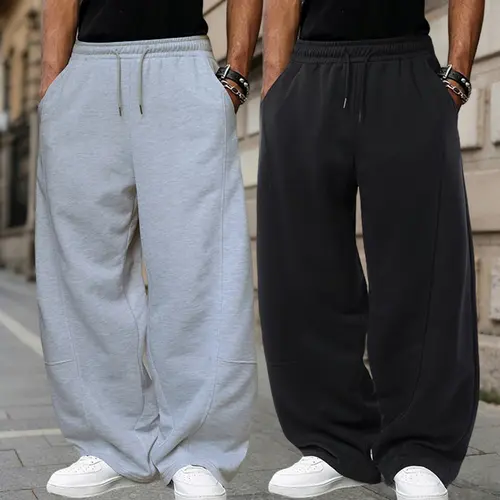 Men's And Woman's Solid Color Straight-Leg Joggers, Wide-Leg Pants with Adjustable Drawstring and Side Pockets, Casual Sports Pants, Minimalist Style, Men's Lounge Pants,Gifts for Boyfriends and Husbands