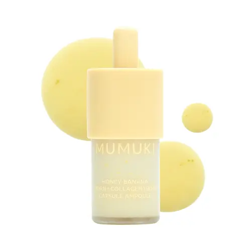 MUMUKI Honey Banana BDRN Capsule Ampoule Serum - 30ml Korean Skincare, Fragrance-Free, Banana-Derived Plant PDRN & Honey Extract, Anti-Aging, Brightening, 3-Step Care, Daily Care, Firming, Plumping, Hydrating, Dewy Skin, Sensitive-Safe Dropper