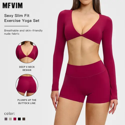 MFVIM Women's 2 Piece Cloud Yoga Set - Sports Outfits, Stretchable Activewear, Gym Workout Women's Comfortable Stylish Sporty Outfits, Ideal for Workout Casual Wear & Active Lifestyle, Perfect Gift for Her,summerwins