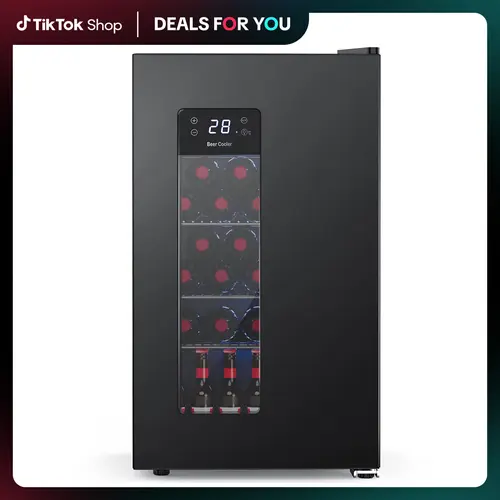 Deals For You Days Cowsar Beverage Refrigerator with Freezer, 2.6 Cu.Ft Compact Refrigerator, Reversible Door, Adjustable Thermostat, Mini Fridge for Bedroom, Office