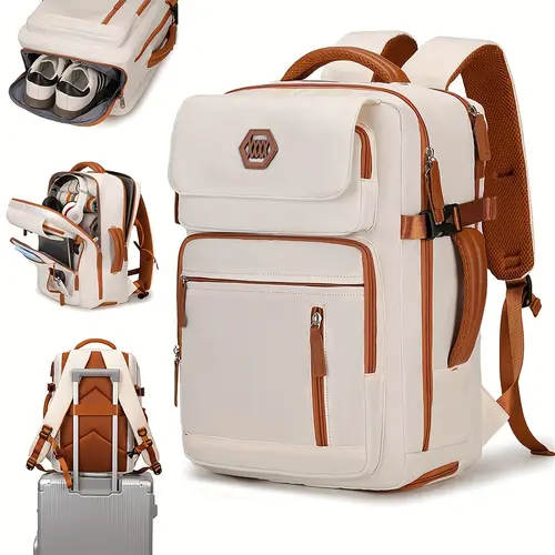 Travel backpack: airline-approved carry-on backpack with shoe pouch; TSA 15.6-inch laptop backpack; flight-approved personal item bag for weekend/overnight bags; travel essentials