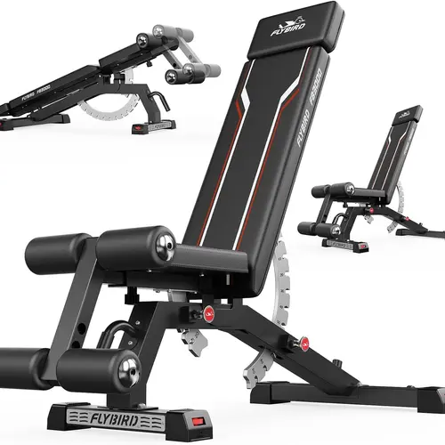 FLYBIRD Strength Training Bench for Home Gym, Adjustable Weight Bench can be Folded for Storage/Vertical Storage, Space-Saving Workout Bench#Summervibes summervibes,,summerwins,father'sdaygifts,bathingsuitwomenset