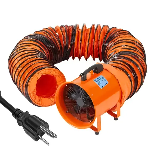 Garvee Heavy Duty 12 to 16 Inch Exhaust Blower Fans with High Velocity 3500 CFM, 3500 RPM, and Durable Ducts (16.4 to 32.8 ft) for Ventilation in Workshops, Crawl Spaces, Attics, Basements, and Garages